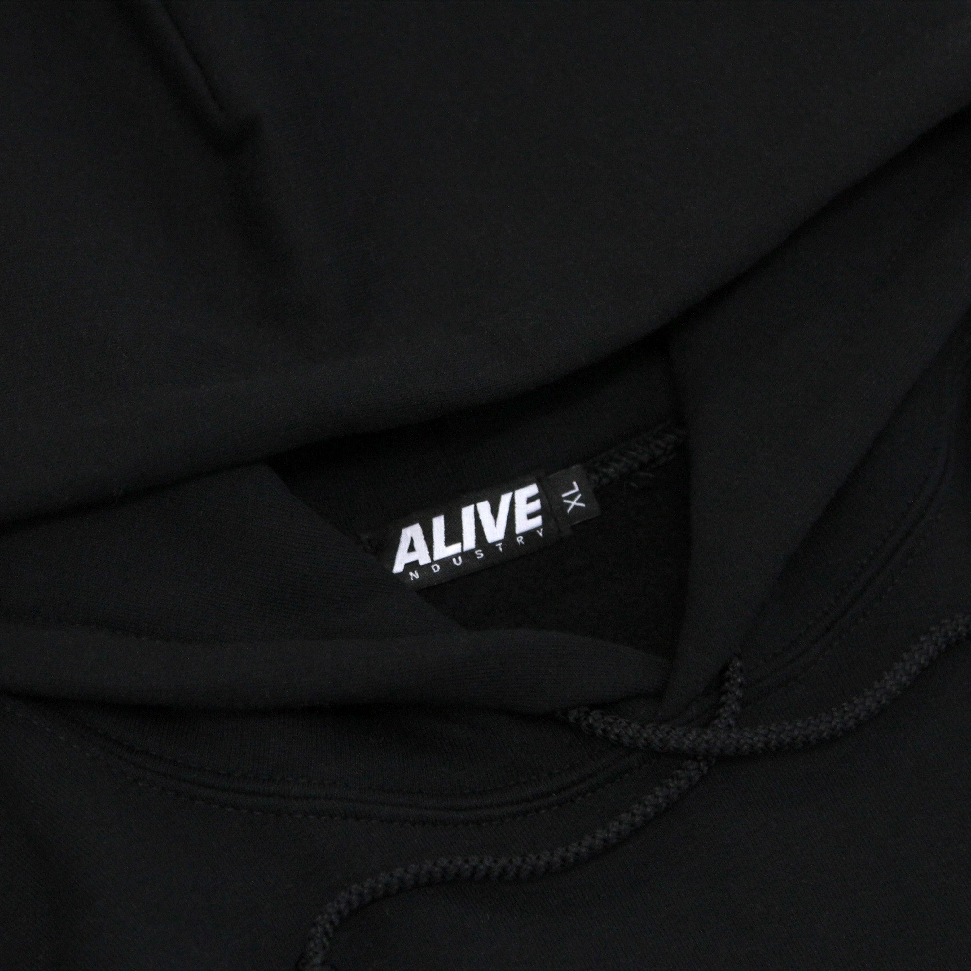 Alive Throw Up Hooded Sweat - Black - Waller BMX