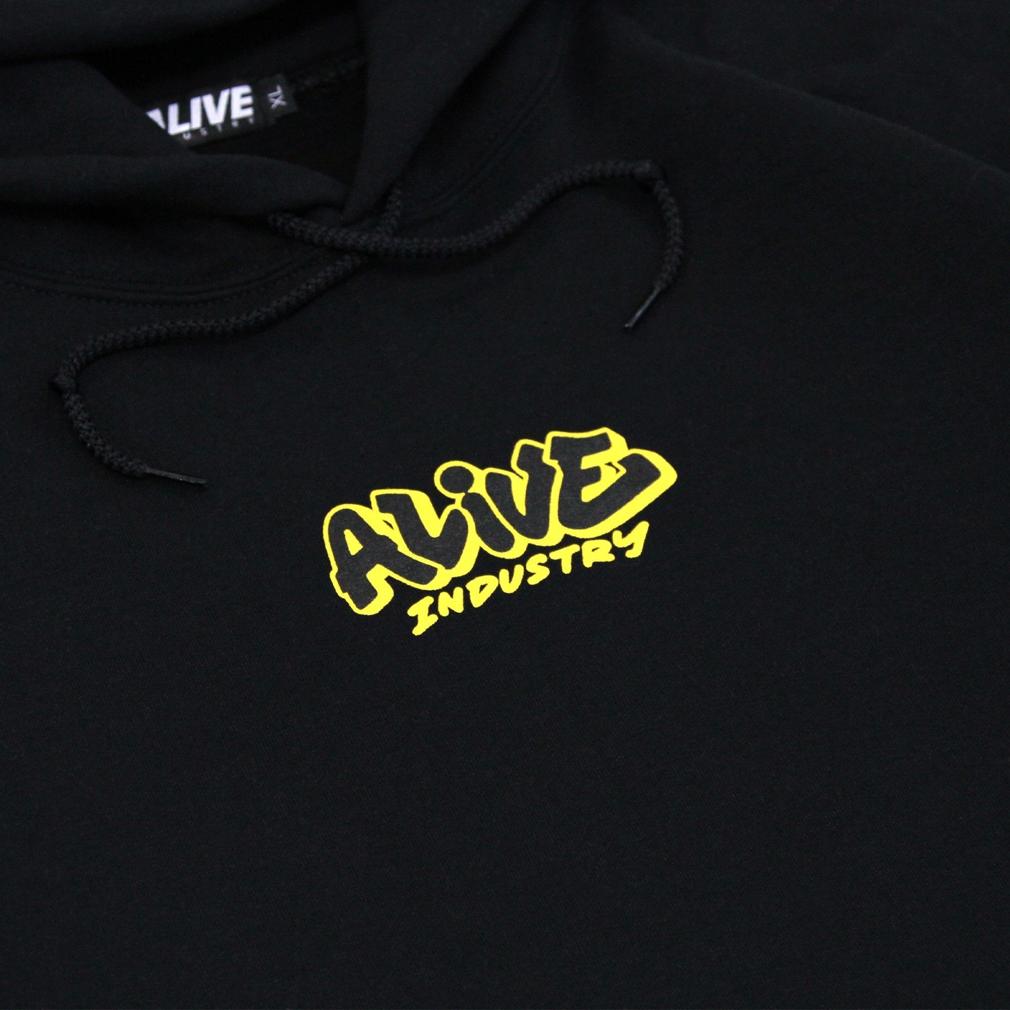 Alive Throw Up Hooded Sweat - Black - Waller BMX