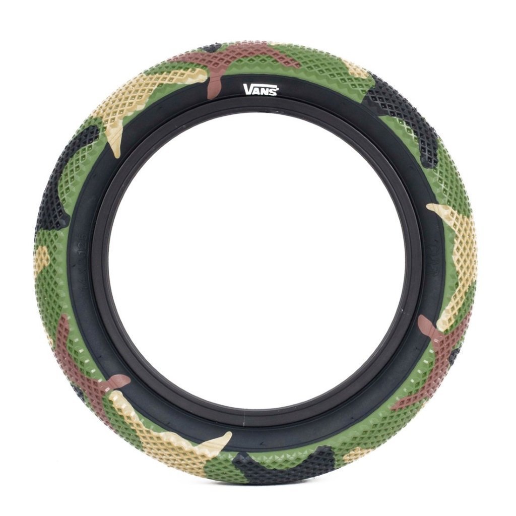 Cult 14" Vans Tyre - Camo With Black Sidewall 2.20" at . Quality Tyres from Waller BMX.