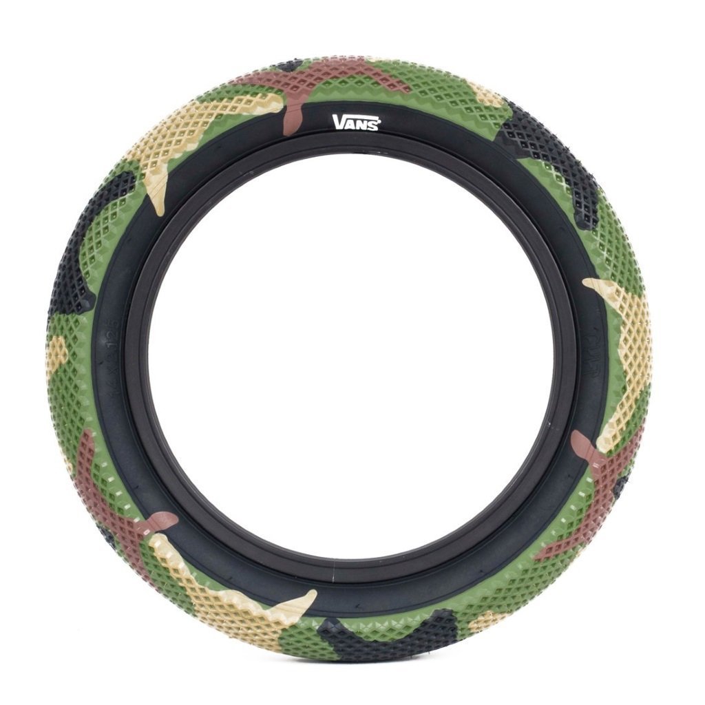 Cult 16" Vans Tyre - Camo With Black Sidewall 2.30" at . Quality Tyres from Waller BMX.