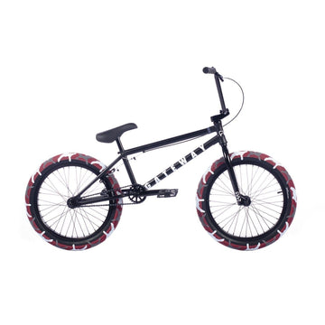 Cult Gateway A BMX Bike - Black With Red Camo Tyres 2022