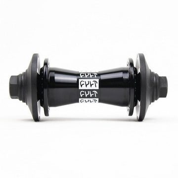 Cult Crew Front Hub With Hubguards - Black 10mm (3/8") at . Quality Hubs from Waller BMX.