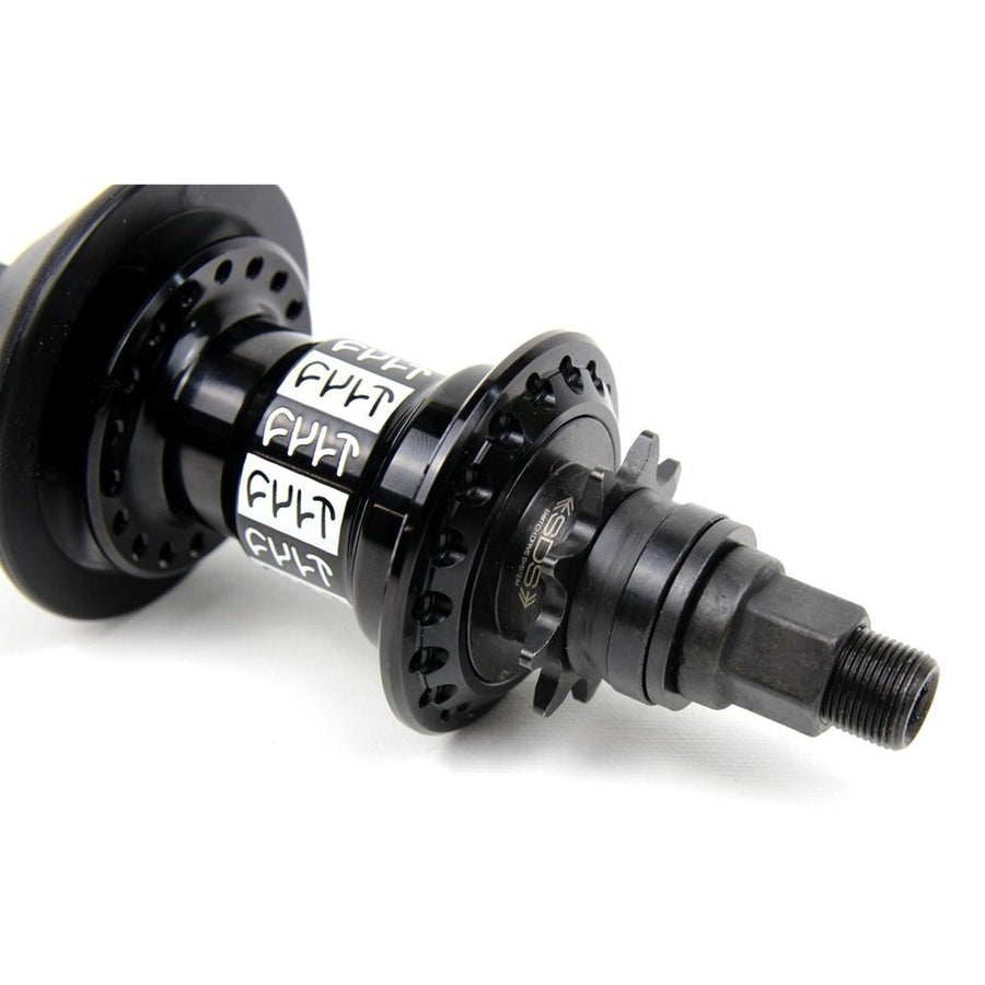 Cult Crew SDS Cassette Match Rear Wheel With NDS Guard - Black 9 Tooth at . Quality Rear Wheels from Waller BMX.