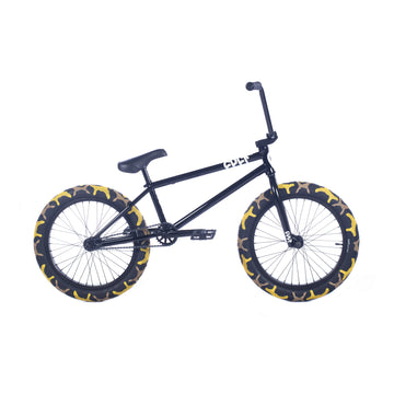 Cult 2024 Control BMX Bike - Black With Yellow Camo Tyres 20.75"