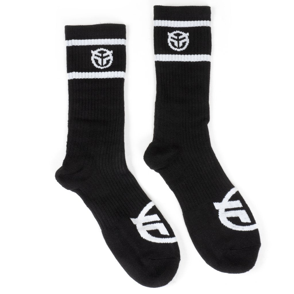 Federal Logo Socks - Black With White Logos - Waller BMX