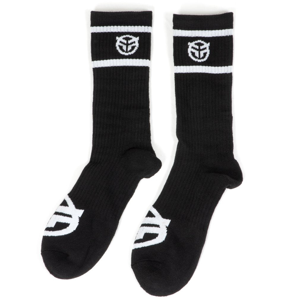 Federal Logo Socks - Black With White Logos - Waller BMX