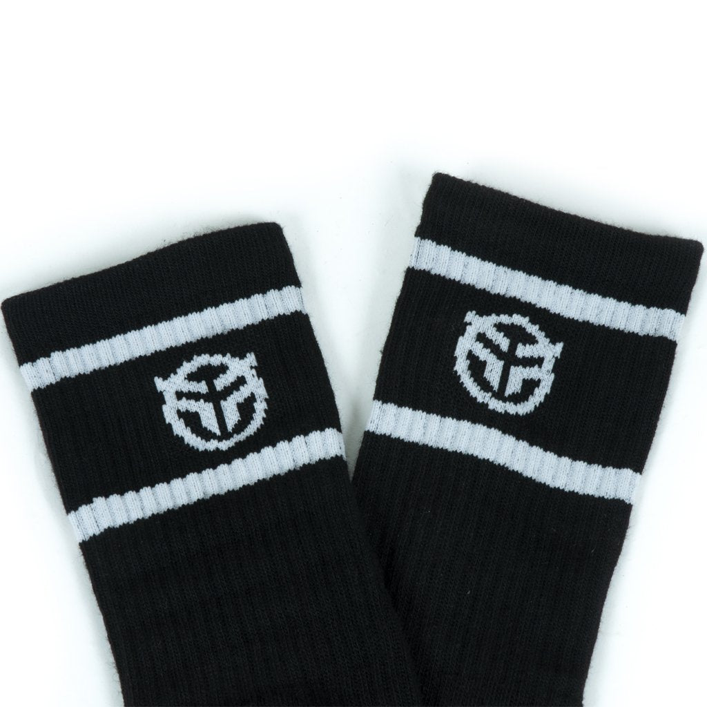 Federal Logo Socks - Black With White Logos - Waller BMX