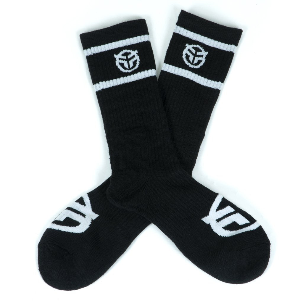 Federal Logo Socks - Black With White Logos - Waller BMX