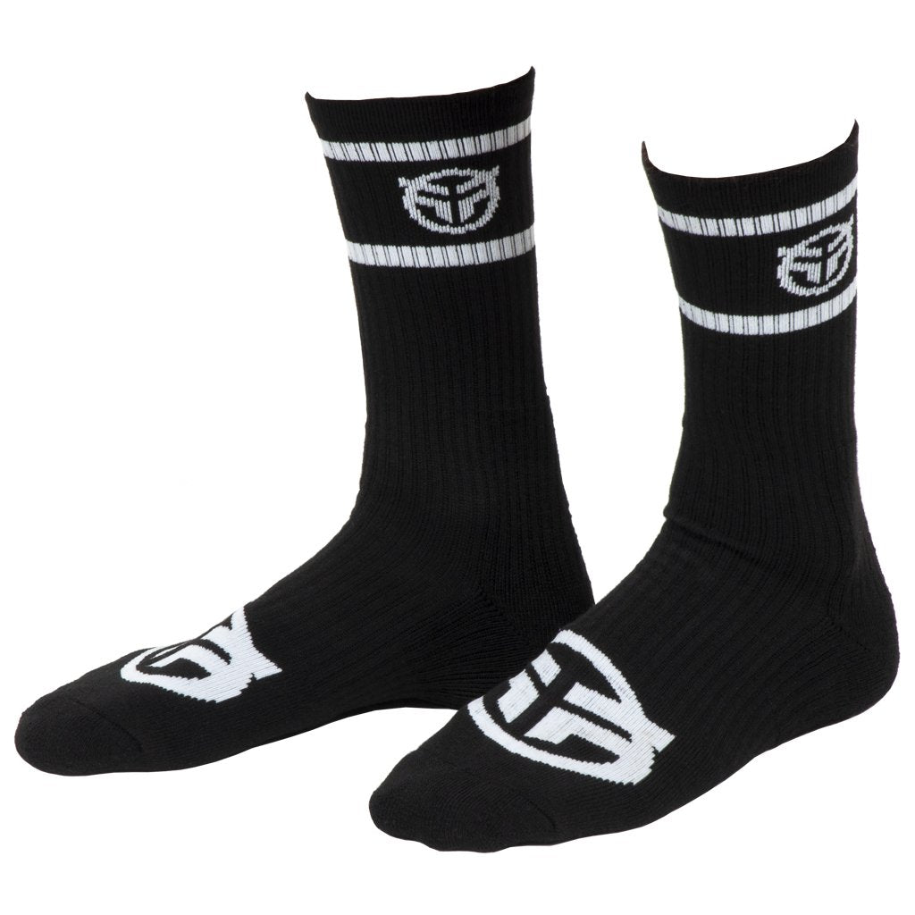 Federal Logo Socks - Black With White Logos - Waller BMX
