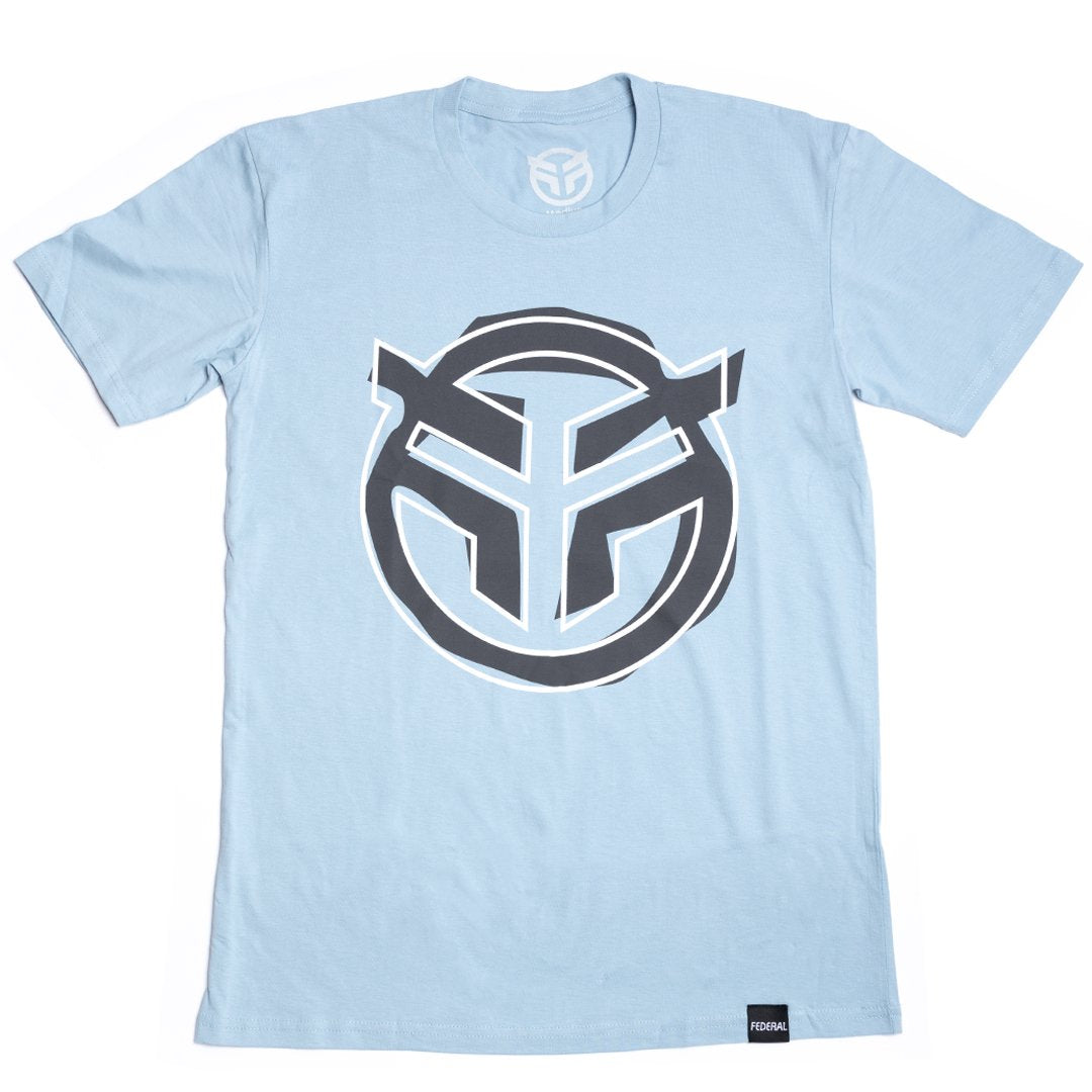 Federal Sketch T-Shirt - Pale Blue - Waller BMX