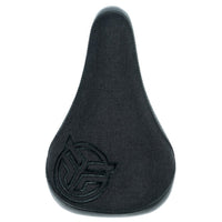 Federal Mid Stealth Logo Seat - Black Canvas Top With Faux Leather Panels And Black Embroidery at . Quality Seat from Waller BMX.