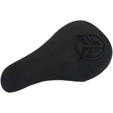 Federal Mid Stealth Logo Seat - Black With Raised Black Embroidery at . Quality Seat from Waller BMX.