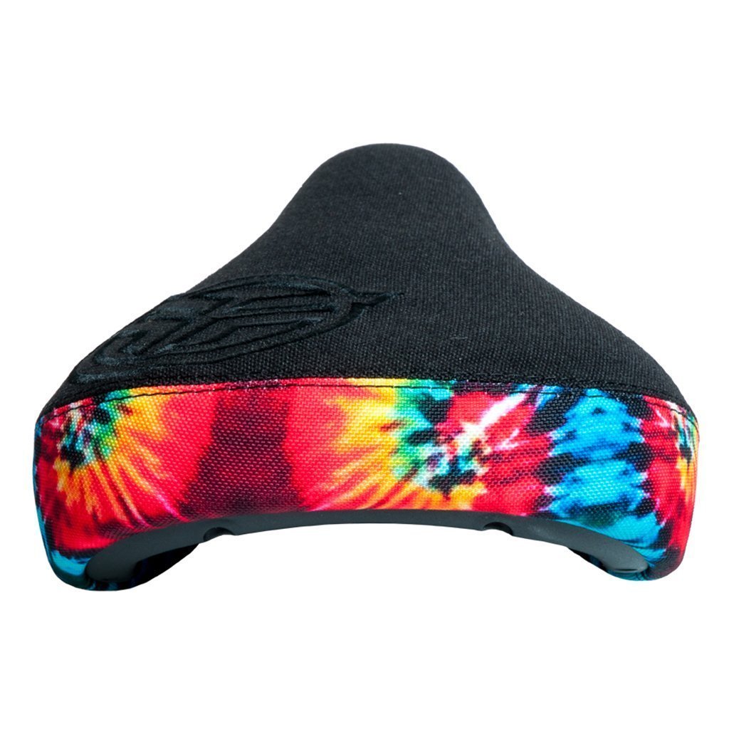 Federal Mid Stealth Logo Seat - Black With Tie Dye Back Panel And Thicker Black Embroidery at . Quality Seat from Waller BMX.