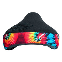 Federal Mid Stealth Logo Seat - Black With Tie Dye Back Panel And Thicker Black Embroidery at . Quality Seat from Waller BMX.
