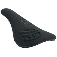 Federal Slim Pivotal Logo Seat - Black With Raised Black Stitching at . Quality Seat from Waller BMX.