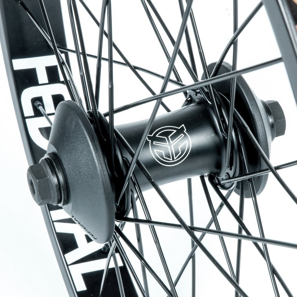Federal Stance Pro Front Wheel With Guards And Butted Spokes - Black 10mm at . Quality Front Wheels from Waller BMX.