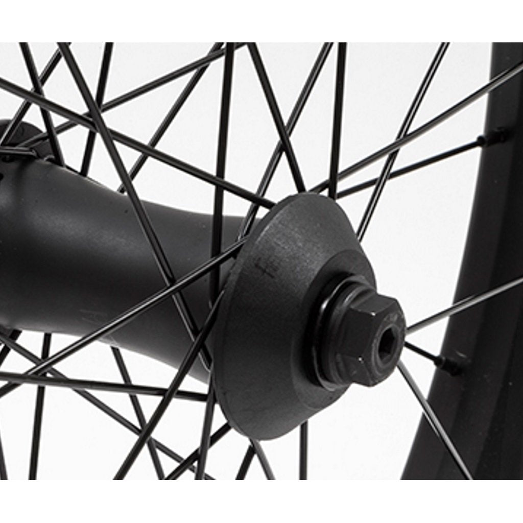 Fiend Cab Flangeless Front Wheel - Black 10mm (3/8") at . Quality Front Wheels from Waller BMX.