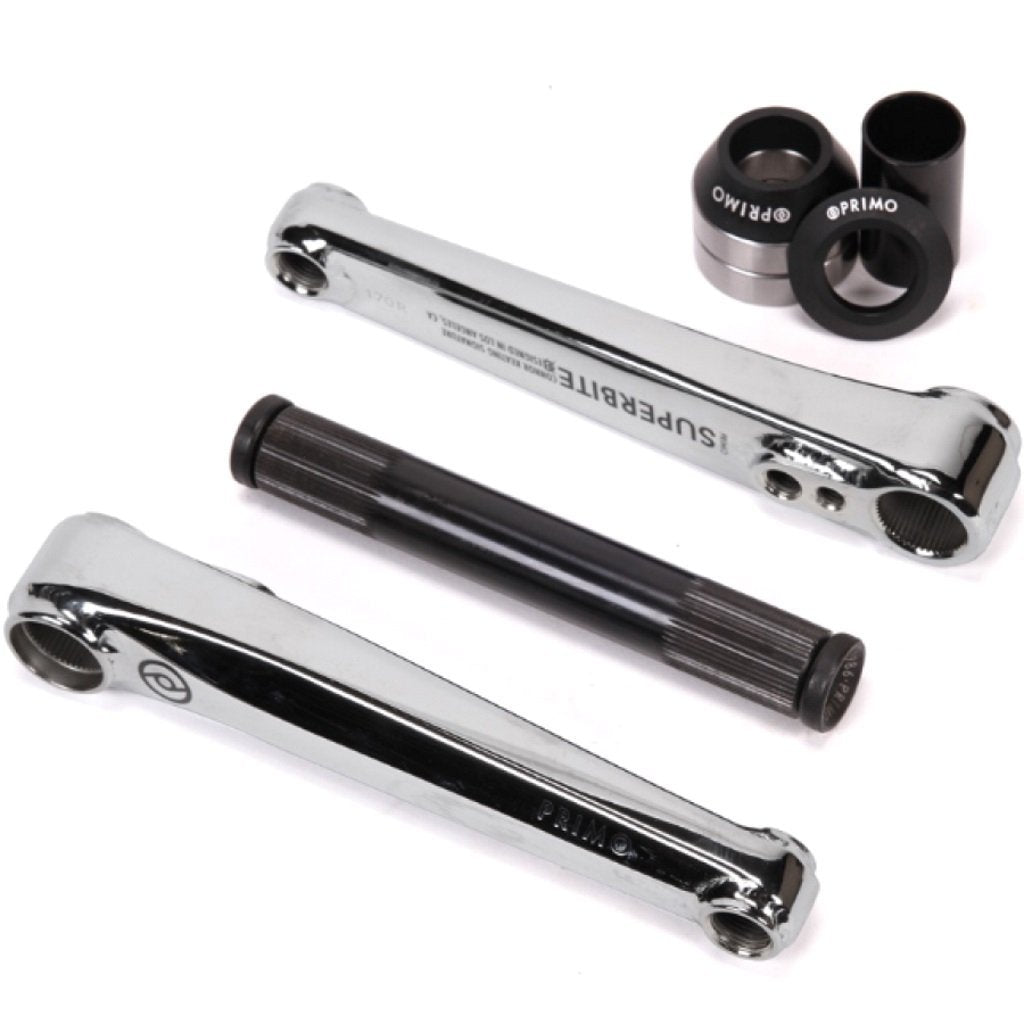 Primo Superbite Cranks - Chrome at 170.99. Quality Cranks from Waller BMX.