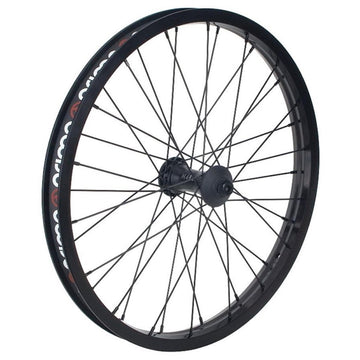 Primo VS N4 Flangeless V2 Front Wheel - Black 10mm (3/8") at . Quality Front Wheels from Waller BMX.