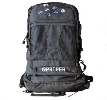 Proper Bike Carrier Backpack - Space Invader at . Quality Backpacks from Waller BMX.
