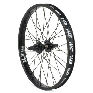 Rant LHD Party On V2 Cassette Rear Wheel - Black 9 Tooth at . Quality Rear Wheels from Waller BMX.