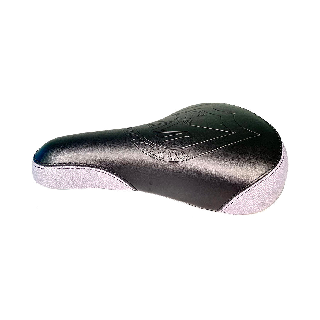 S&M Embossed Hot Railed Seat 9mm Black/Grey