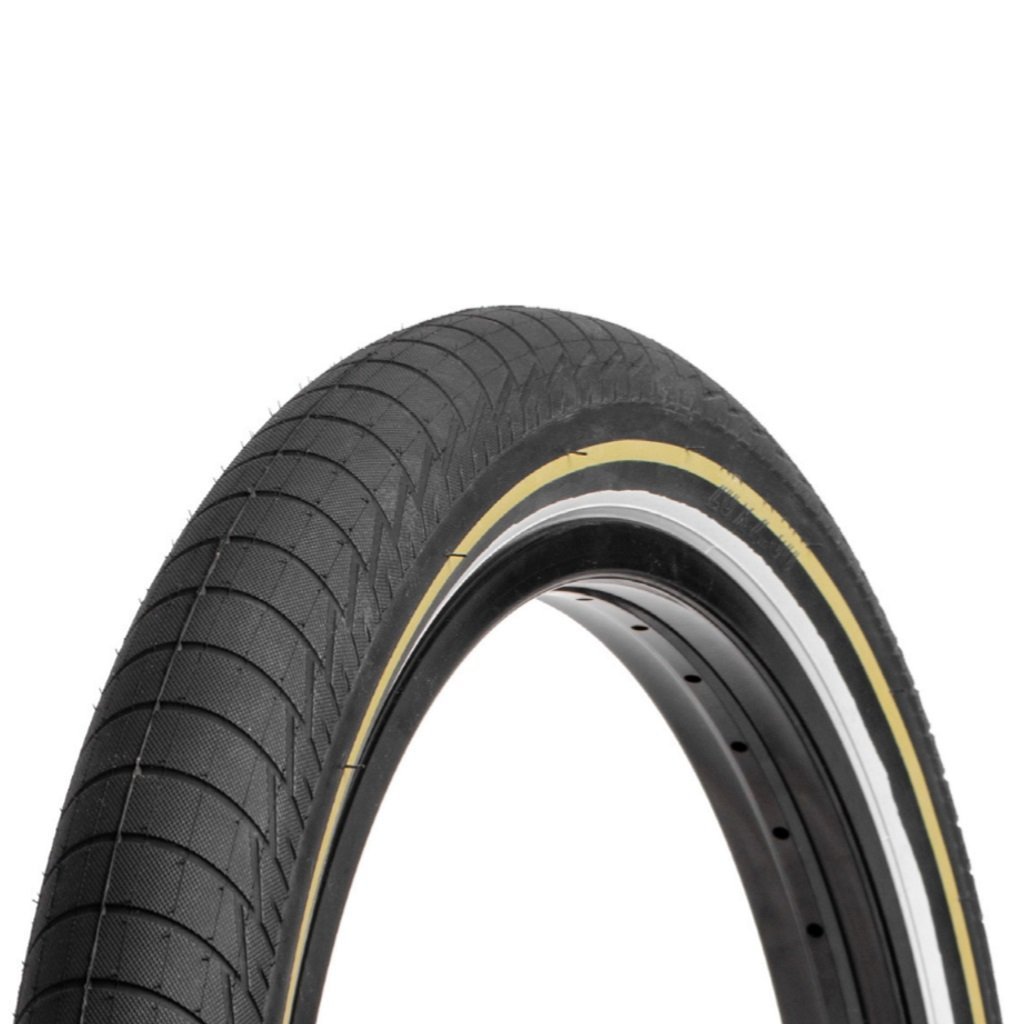 Shadow Serpent Tyre - Black With Gold Line 2.30" at . Quality Tyres from Waller BMX.