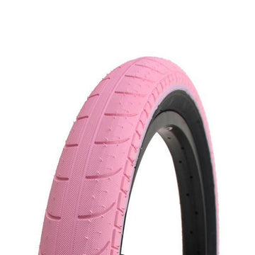 Stranger Ballast Tyre - Bright Pink With Black Sidewall 2.45" at . Quality Tyres from Waller BMX.