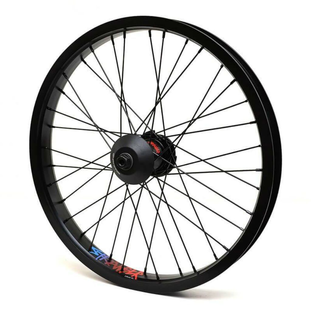 Stranger LHD Crux V2 Freecoaster Wheel - Black Hub With Black XL Rim 9 Tooth at . Quality Rear Wheels from Waller BMX.