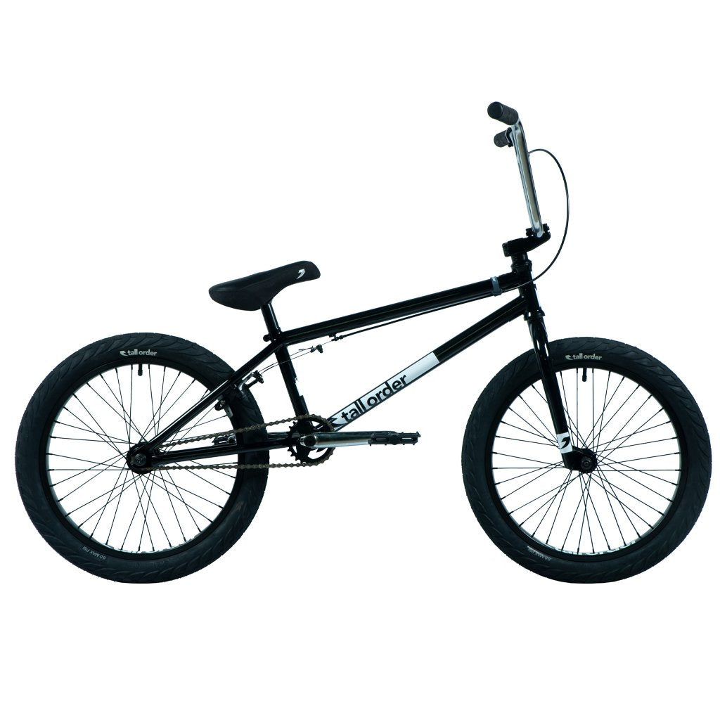 Tall Order Pro Complete BMX Bike - Gloss Black With Chrome Bars - Waller BMX