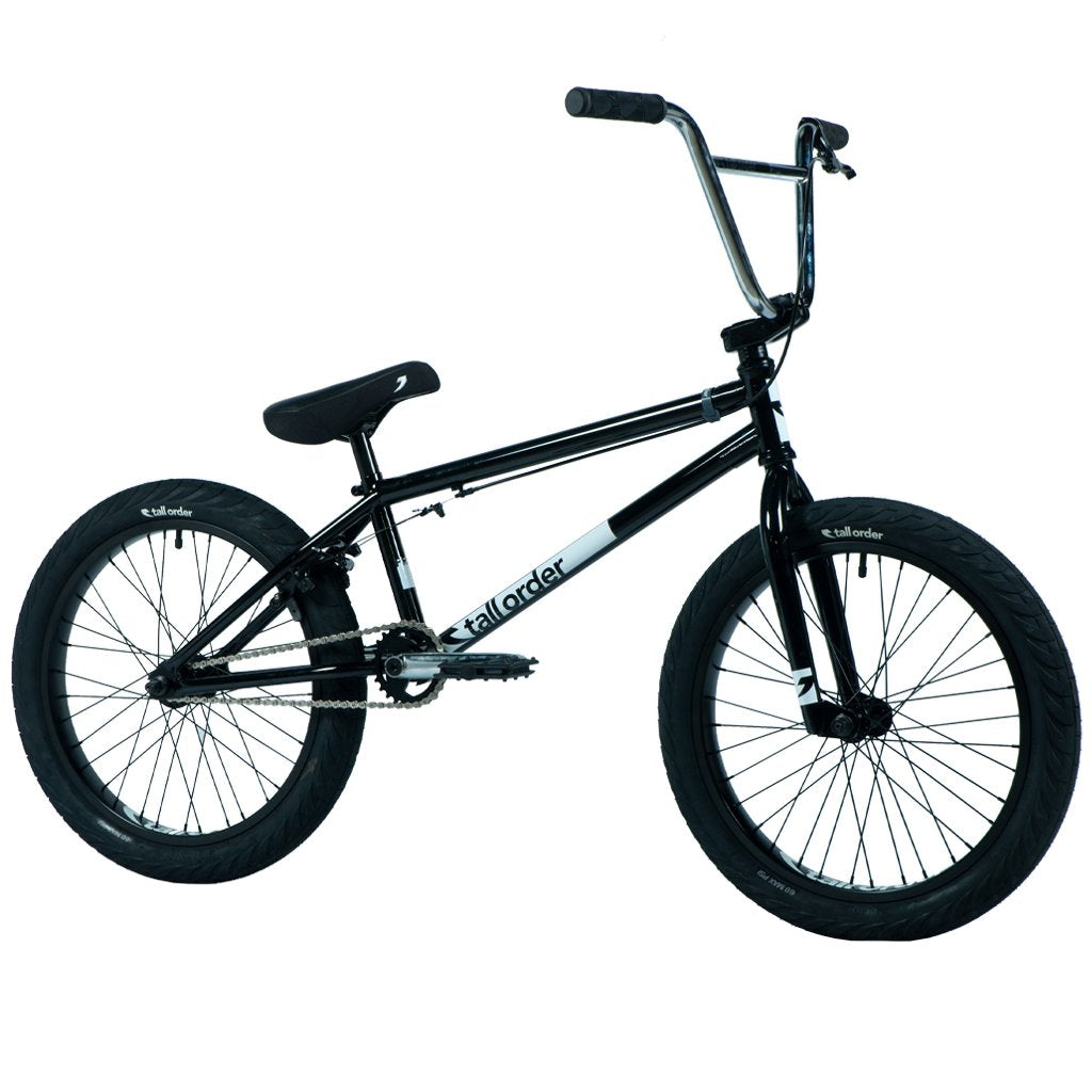 Tall Order Pro Complete BMX Bike - Gloss Black With Chrome Bars - Waller BMX
