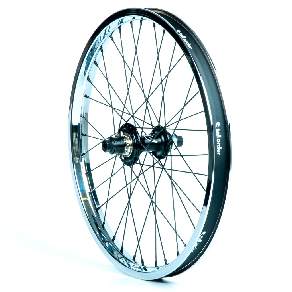 Tall Order Dynamics LHD Cassette Wheel - Black With Chrome Rim And Silver Nipples 9 Tooth - Waller BMX