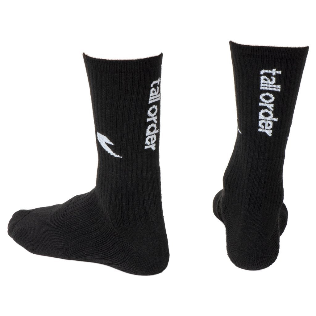 Tall Order Logo Socks - Black With White Logo - Waller BMX