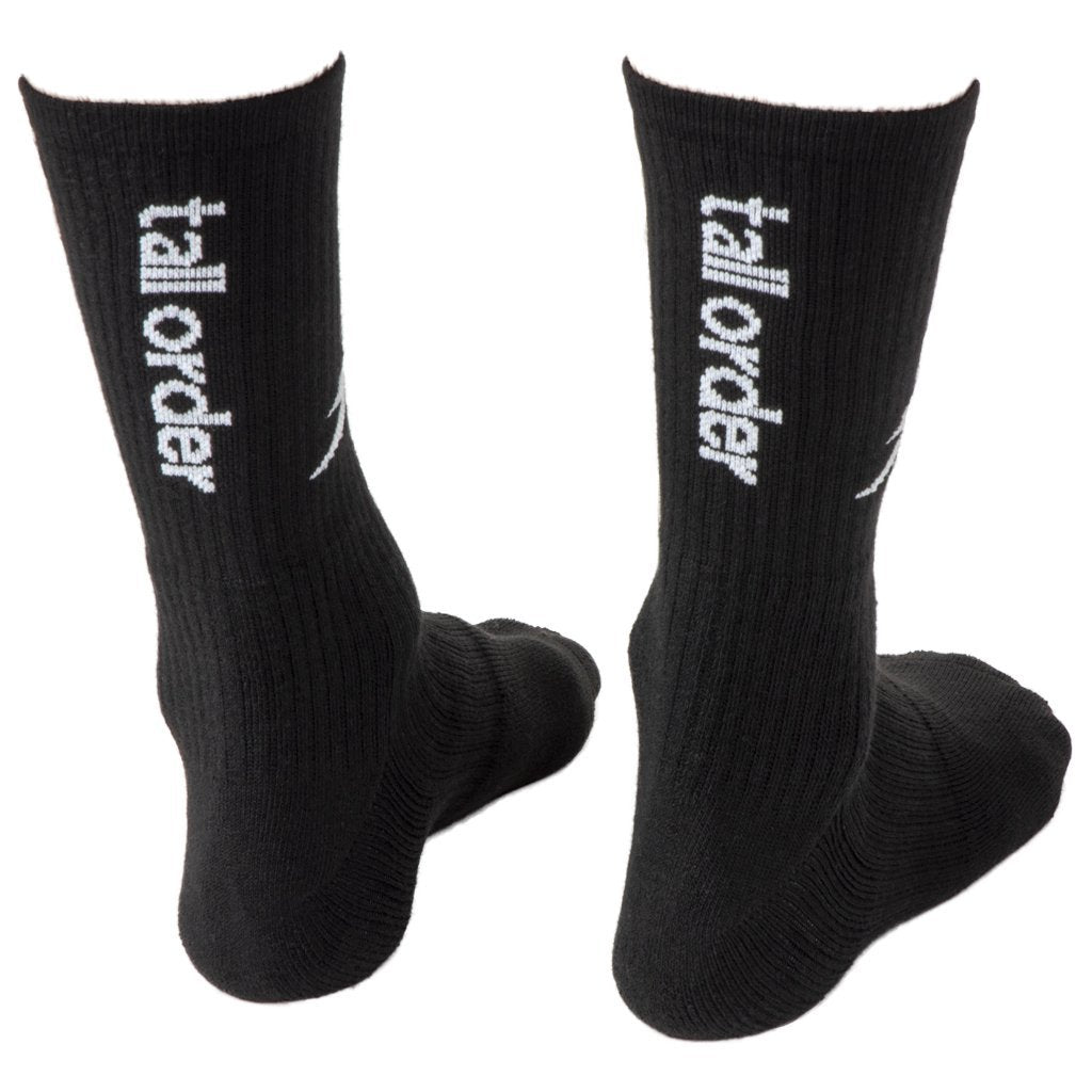 Tall Order Logo Socks - Black With White Logo - Waller BMX