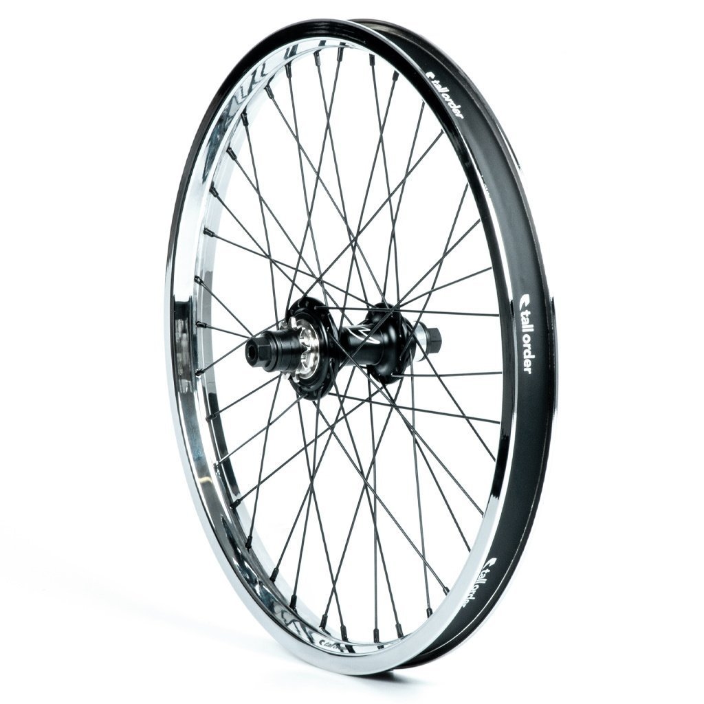 Tall Order Dynamics LHD Cassette Wheel - Black With Chrome Rim 9 Tooth at . Quality Rear Wheels from Waller BMX.