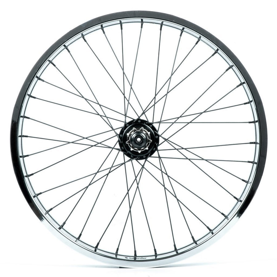 Tall Order Dynamics LHD Cassette Wheel - Black With Chrome Rim 9 Tooth at . Quality Rear Wheels from Waller BMX.