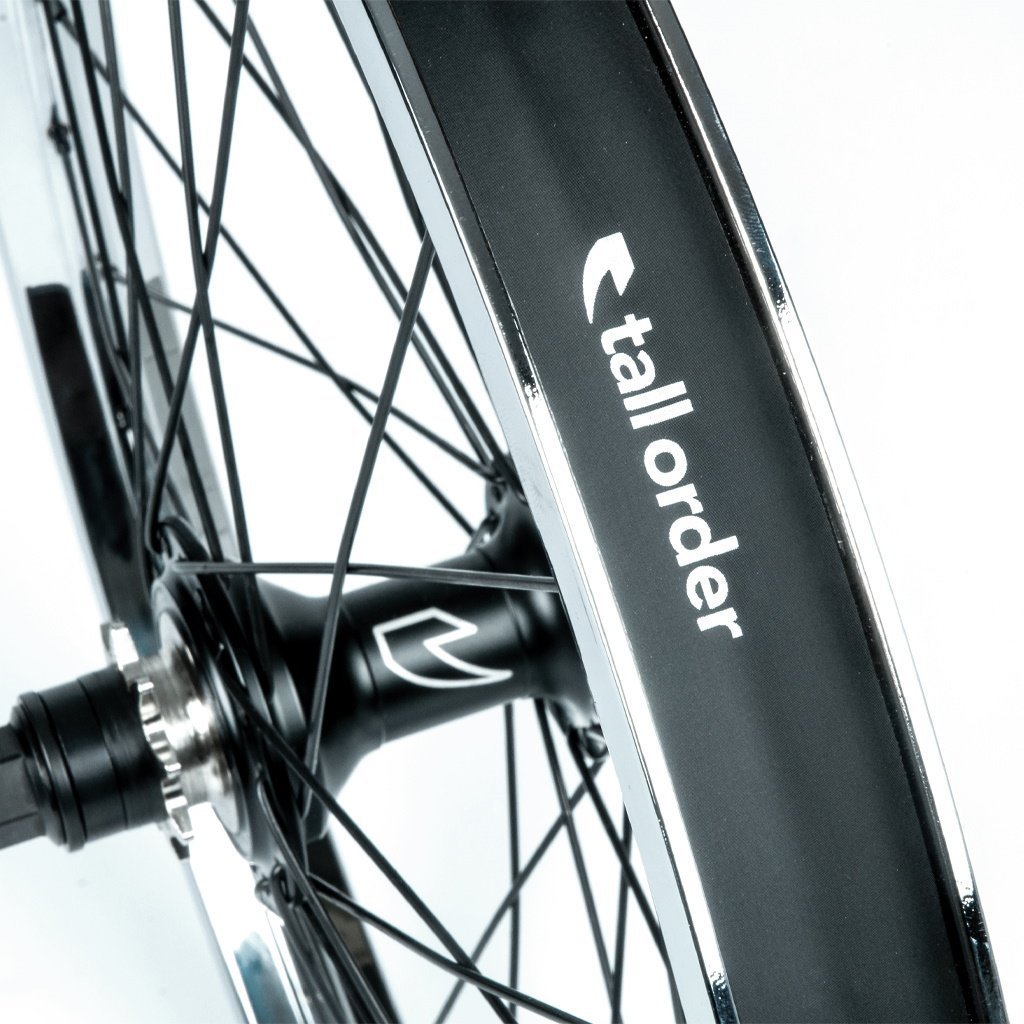 Tall Order Dynamics RHD Cassette Wheel - Black With Chrome Rim 9 Tooth at . Quality Rear Wheels from Waller BMX.