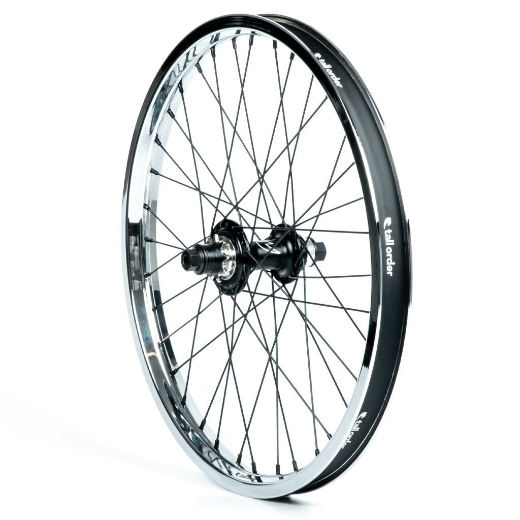 Tall Order Dynamics RHD Cassette Wheel - Black With Chrome Rim 9 Tooth at . Quality Rear Wheels from Waller BMX.