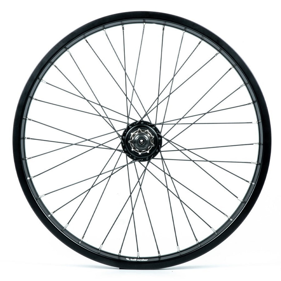 Tall Order Dynamics RHD Cassette Wheel - Black With Silver Spoke Nipples 9 Tooth at . Quality Rear Wheels from Waller BMX.