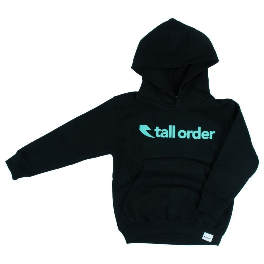 Tall Order Font Kids Hooded Sweatshirt - Black at 29.99. Quality Hoodies and Sweatshirts from Waller BMX.