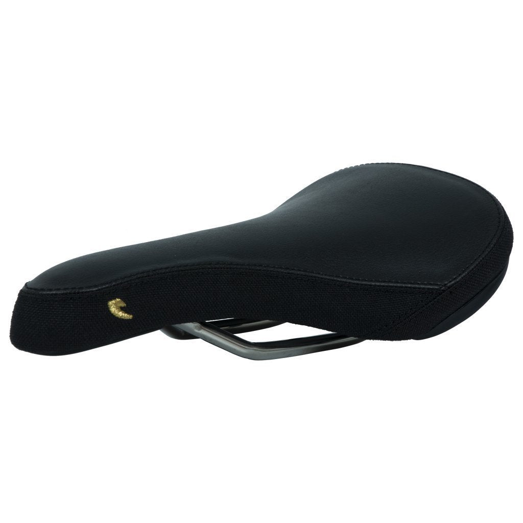 Tall Order Slim Titanium Railed Seat - Black With Gold Logo at . Quality Seat from Waller BMX.