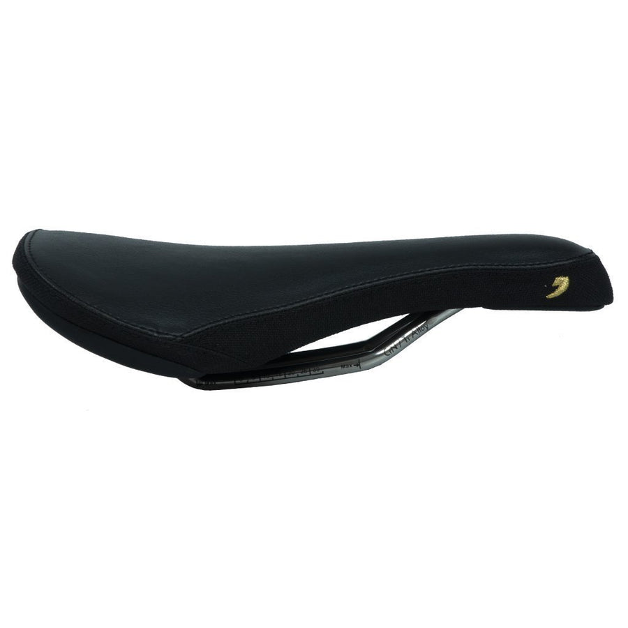 Tall Order Slim Titanium Railed Seat - Black With Gold Logo at . Quality Seat from Waller BMX.