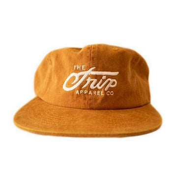 The Trip Script 6 Panel Cap - Mustard at . Quality Hats and Beanies from Waller BMX.