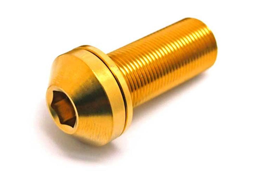 TLC Bikes Titanium 14mm Female Axle Bolts at 15.99. Quality Hub Nuts and Bolts from Waller BMX.