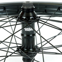 Total BMX Techfire Front Wheel - Black Hub With Black Rim 10mm (3/8") at . Quality Front Wheels from Waller BMX.